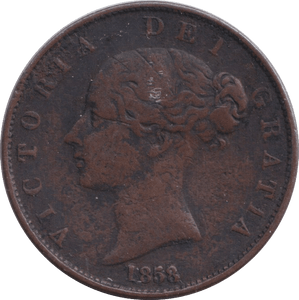 1858 HALFPENNY ( GF ) - WORLD COINS - Cambridgeshire Coins