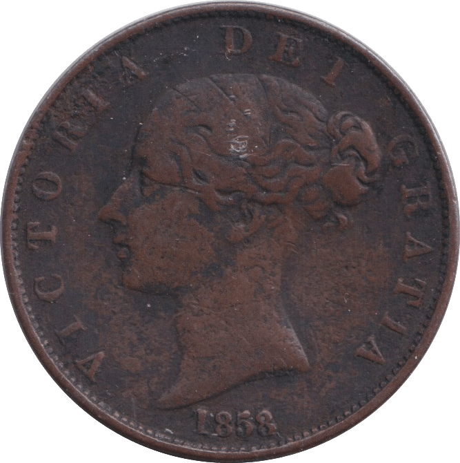 1858 HALFPENNY ( GF ) - WORLD COINS - Cambridgeshire Coins