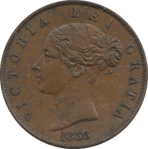 1858 HALFPENNY ( UNC ) - HALFPENNY - Cambridgeshire Coins