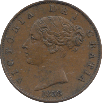 1858 HALFPENNY ( UNC ) - HALFPENNY - Cambridgeshire Coins