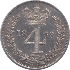 1858 MAUNDY FOURPENCE ( UNC ) - MAUNDY FOURPENCE - Cambridgeshire Coins