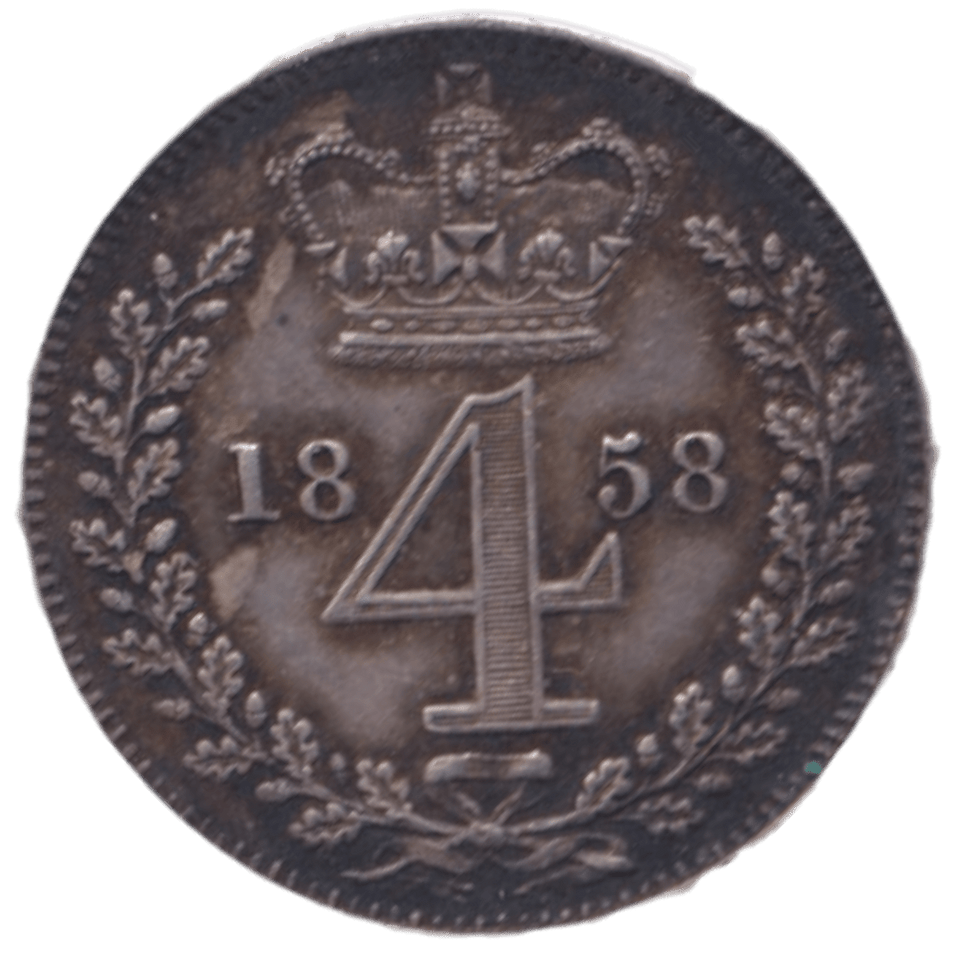 1858 MAUNDY FOURPENCE ( UNC ) - MAUNDY FOURPENCE - Cambridgeshire Coins