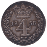 1858 MAUNDY FOURPENCE ( UNC ) - MAUNDY FOURPENCE - Cambridgeshire Coins