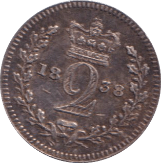 1858 MAUNDY TWOPENCE ( AUNC ) - MAUNDY TWOPENCE - Cambridgeshire Coins