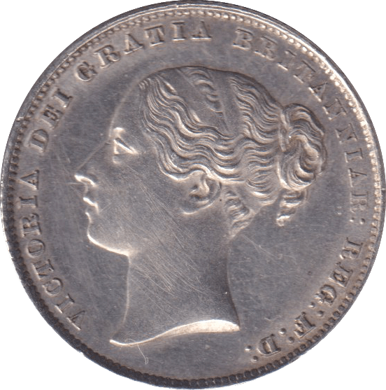 1858 ONE SHILLING ( AUNC ) - SHILLING - Cambridgeshire Coins