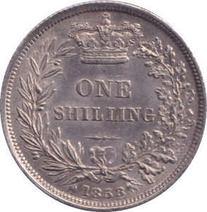 1858 ONE SHILLING ( AUNC ) - SHILLING - Cambridgeshire Coins