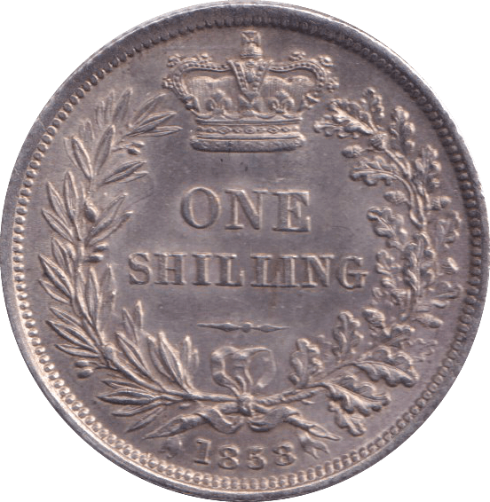 1858 ONE SHILLING ( AUNC ) - SHILLING - Cambridgeshire Coins
