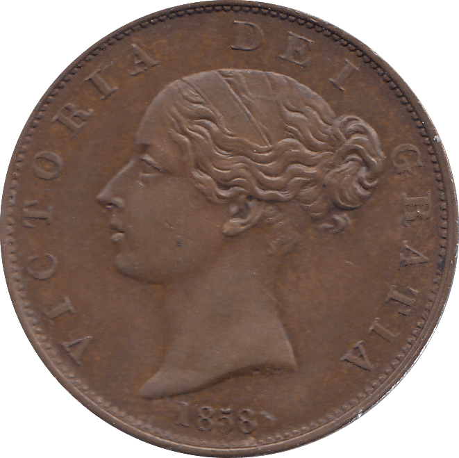 1858 PENNY ( AUNC ) - PENNY - Cambridgeshire Coins