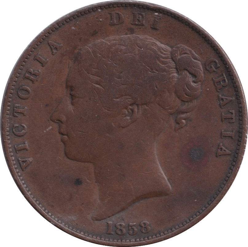 1858 PENNY ( AUNC ) - PENNY - Cambridgeshire Coins