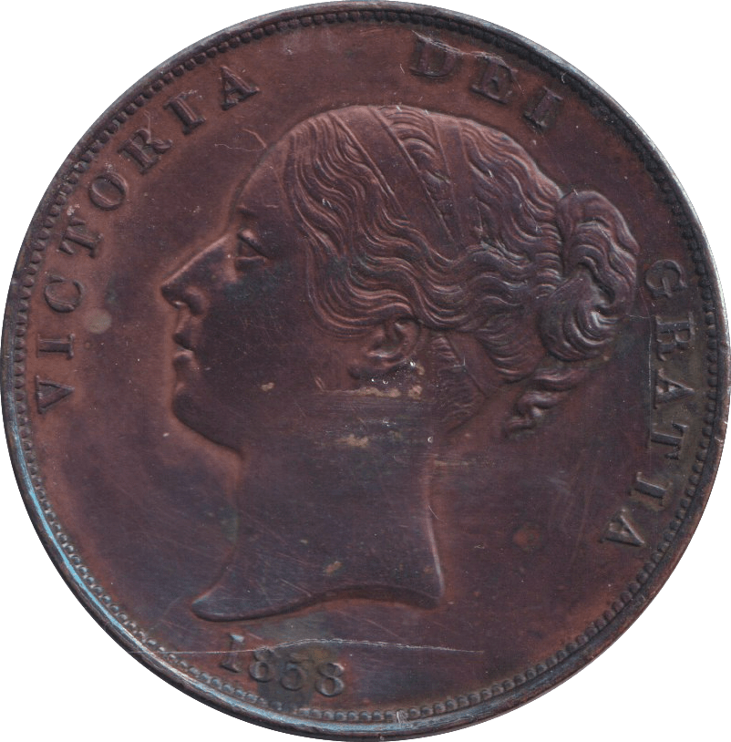1858 PENNY ( AUNC ) - PENNY - Cambridgeshire Coins