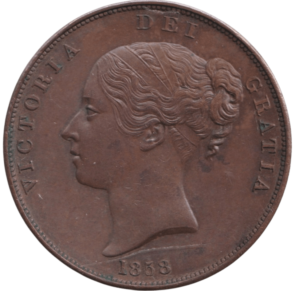 1858 PENNY ( AUNC ) - PENNY - Cambridgeshire Coins