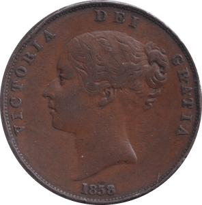 1858 PENNY ( EF ) - PENNY - Cambridgeshire Coins