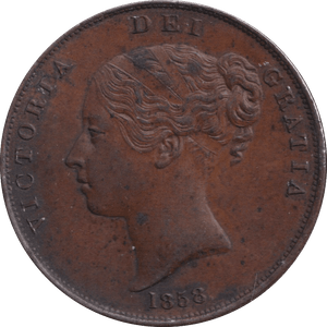 1858 PENNY ( EF ) - PENNY - Cambridgeshire Coins