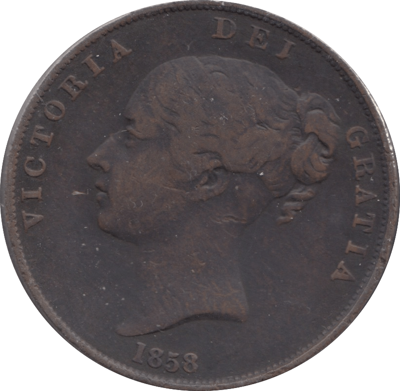 1858 PENNY ( FINE ) - PENNY - Cambridgeshire Coins