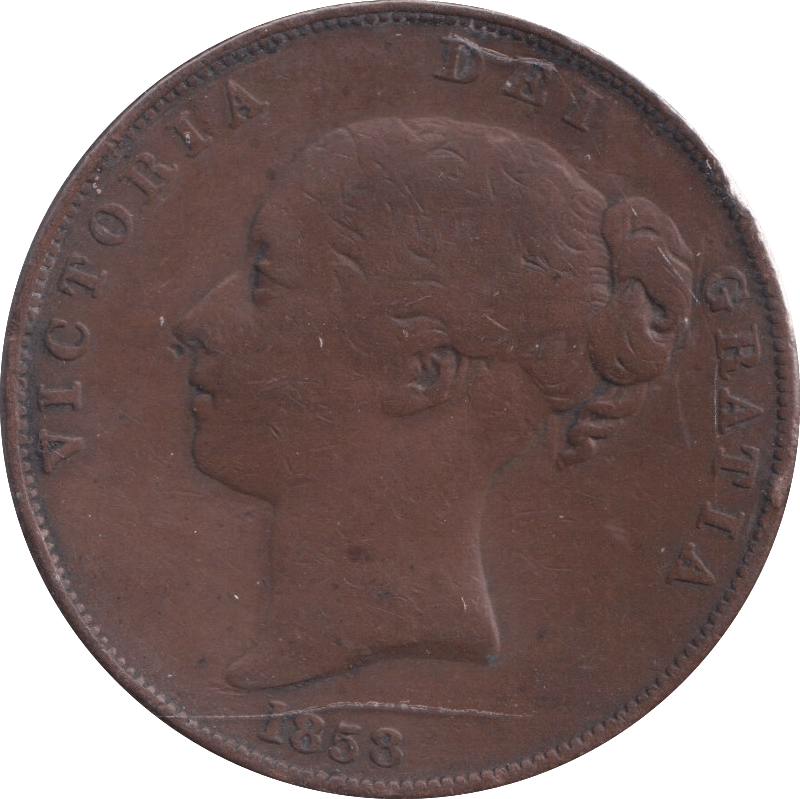 1858 PENNY ( FINE ) - PENNY - Cambridgeshire Coins