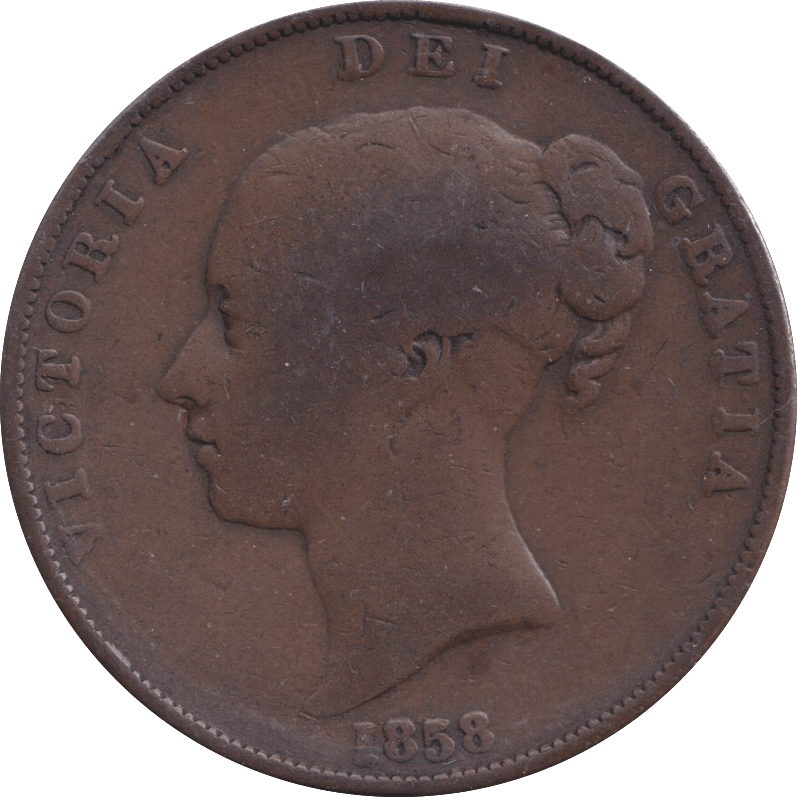 1858 PENNY ( FINE ) - PENNY - Cambridgeshire Coins