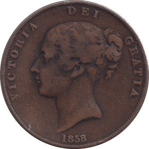 1858 PENNY ( FINE ) - PENNY - Cambridgeshire Coins