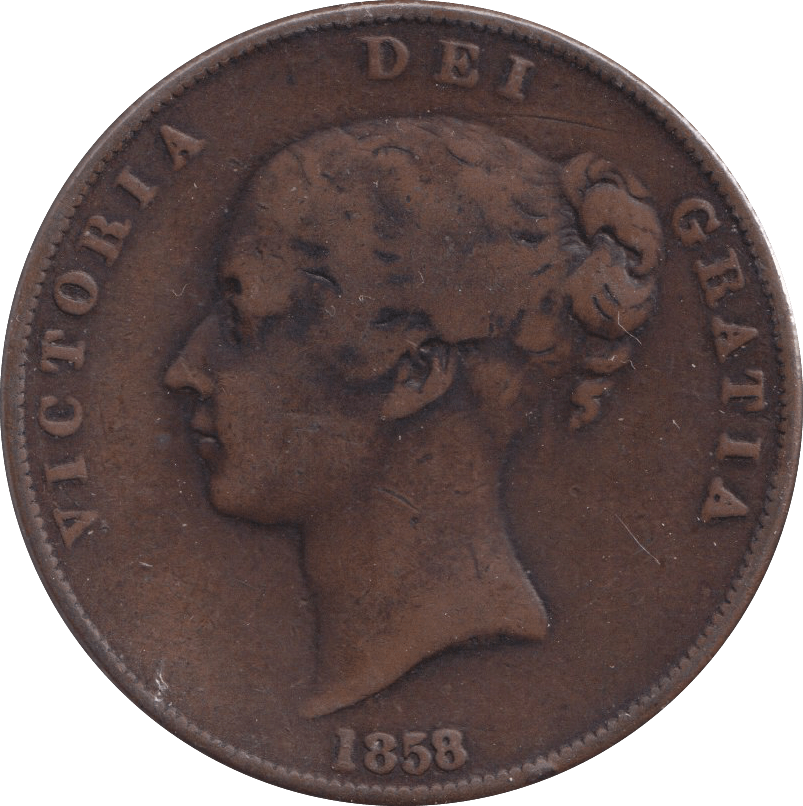 1858 PENNY ( FINE ) - PENNY - Cambridgeshire Coins