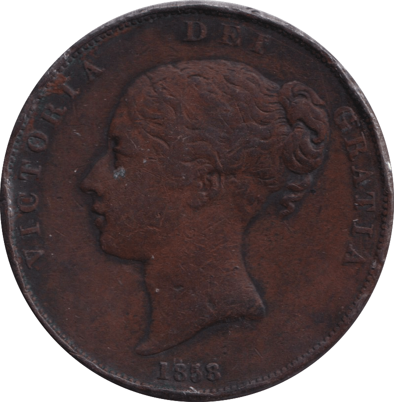 1858 PENNY ( FINE ) - PENNY - Cambridgeshire Coins