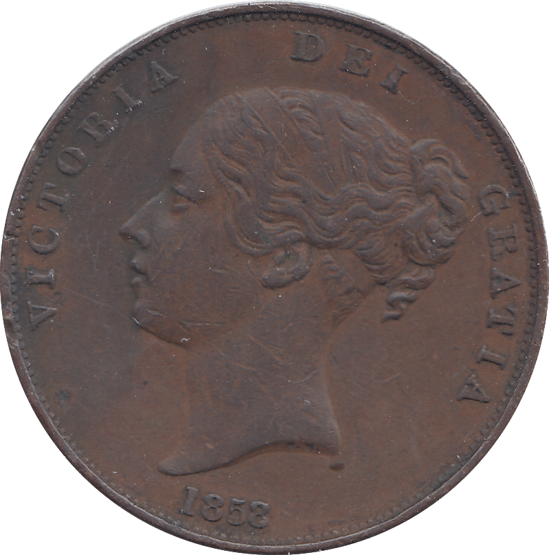 1858 PENNY ( GVF ) - WORLD COINS - Cambridgeshire Coins