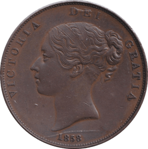 1858 PENNY ( UNC ) - PENNY - Cambridgeshire Coins
