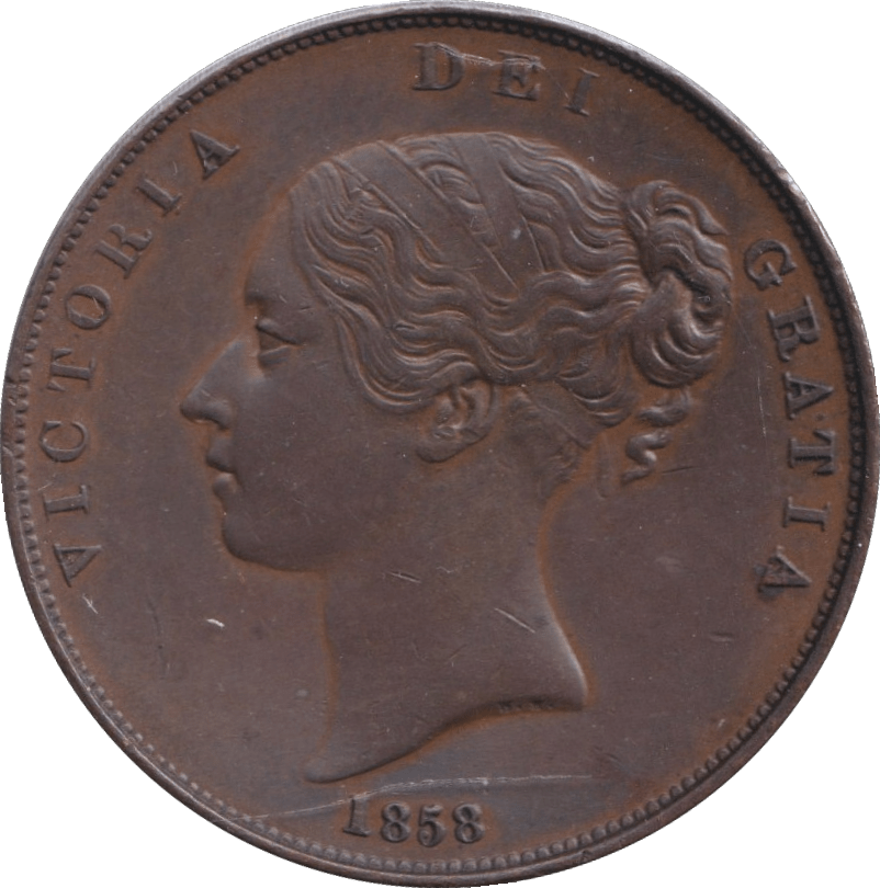 1858 PENNY ( UNC ) - PENNY - Cambridgeshire Coins