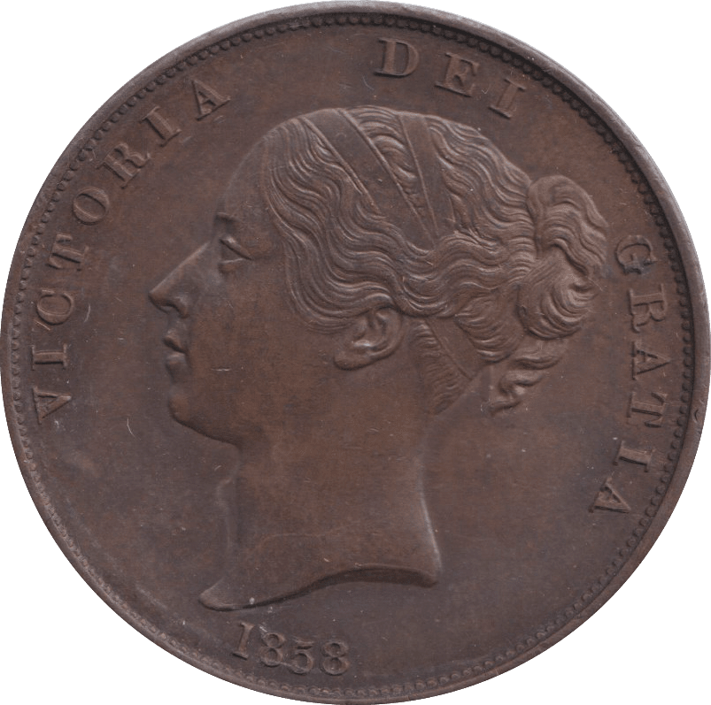 1858 PENNY ( UNC ) - PENNY - Cambridgeshire Coins