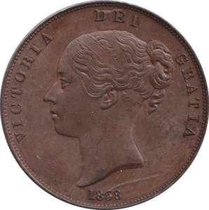 1858 PENNY ( UNC ) - PENNY - Cambridgeshire Coins