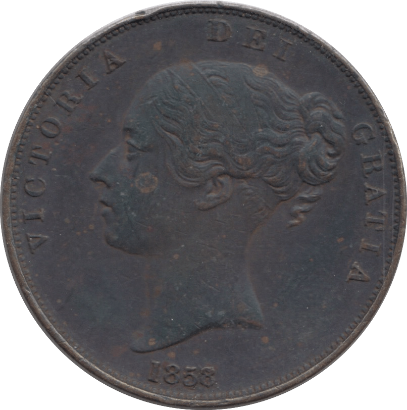 1858 PENNY ( VF ) - Penny - Cambridgeshire Coins