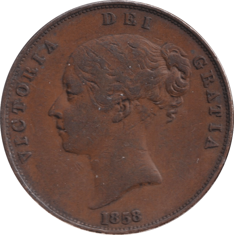 1858 PENNY ( VF ) - PENNY - Cambridgeshire Coins