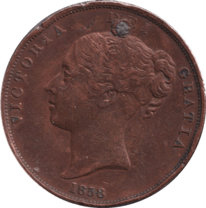 1858 PENNY ( VF ) - PENNY - Cambridgeshire Coins