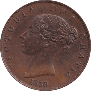 1858 PENNY VICTORIA ( AUNC ) - PENNY - Cambridgeshire Coins