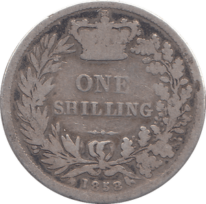 1858 SHILLING ( F ) - SHILLING - Cambridgeshire Coins
