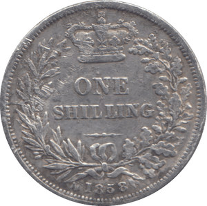 1858 SHILLING ( F ) - SHILLING - Cambridgeshire Coins