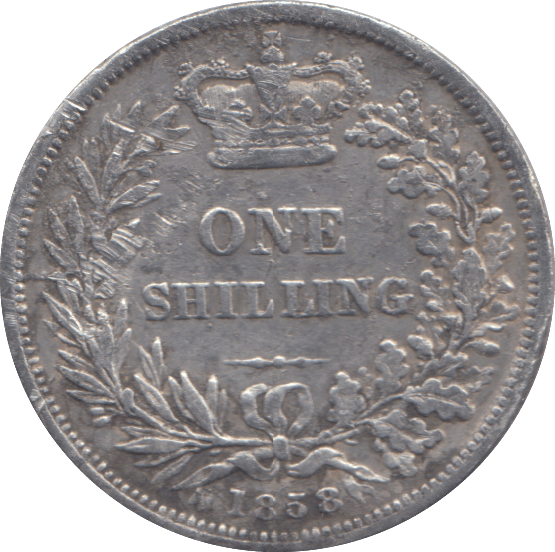 1858 SHILLING ( F ) - SHILLING - Cambridgeshire Coins