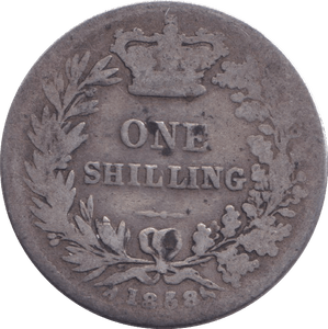 1858 SHILLING ( FAIR ) - SHILLING - Cambridgeshire Coins