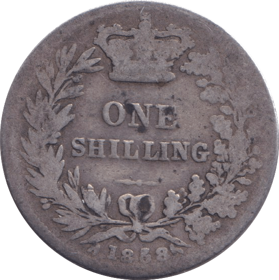 1858 SHILLING ( FAIR ) - SHILLING - Cambridgeshire Coins