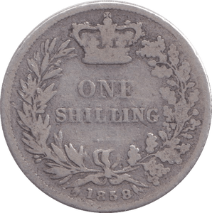 1858 SHILLING ( FAIR ) - SHILLING - Cambridgeshire Coins