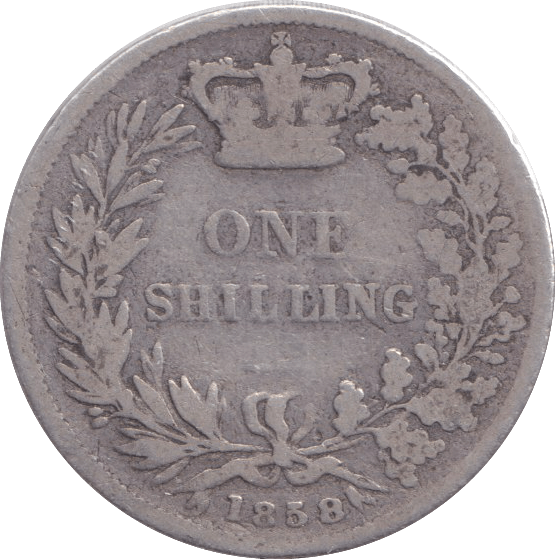 1858 SHILLING ( FAIR ) - SHILLING - Cambridgeshire Coins