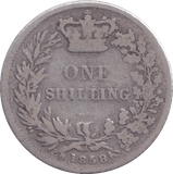 1858 SHILLING ( FAIR ) - SHILLING - Cambridgeshire Coins