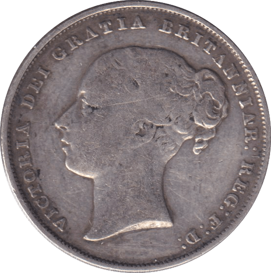 1858 SHILLING ( FINE ) - SHILLING - Cambridgeshire Coins