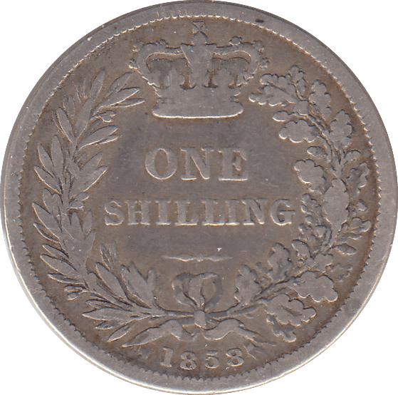 1858 SHILLING ( NF ) - SHILLING - Cambridgeshire Coins