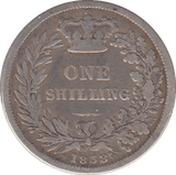 1858 SHILLING ( NF ) - SHILLING - Cambridgeshire Coins