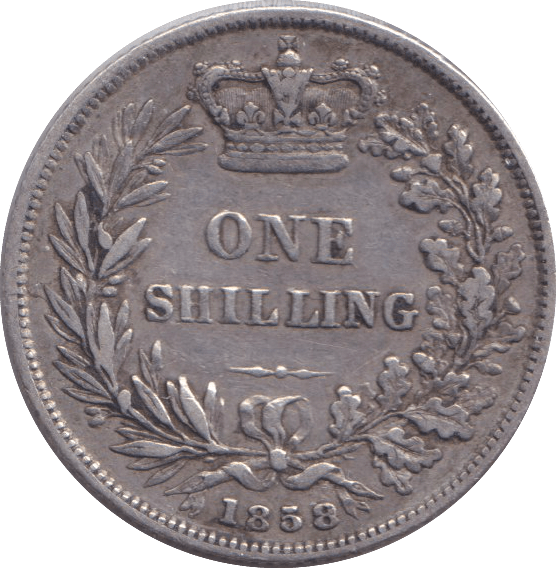 1858 SHILLING ( VF ) - SHILLING - Cambridgeshire Coins