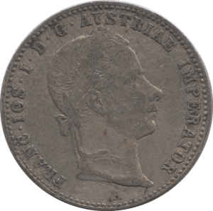 1858 SILVER 1/4 FORINT AUSTRIA - SILVER WORLD COINS - Cambridgeshire Coins