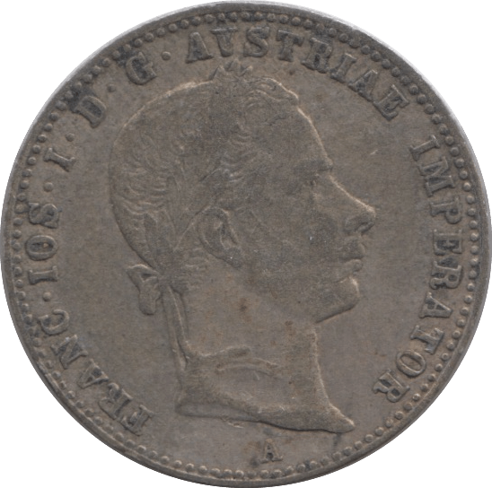 1858 SILVER 1/4 FORINT AUSTRIA - SILVER WORLD COINS - Cambridgeshire Coins