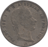 1858 SILVER 1/4 FORINT AUSTRIA - SILVER WORLD COINS - Cambridgeshire Coins