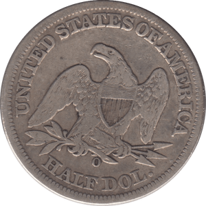 1858 SILVER HALF DOLLAR USA - SILVER WORLD COINS - Cambridgeshire Coins
