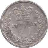 1858 SILVER THREEPENCE ( GF ) - THREEPENCE - Cambridgeshire Coins