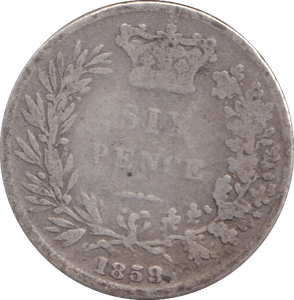 1858 SIXPENCE ( FINE ) - SIXPENCE - Cambridgeshire Coins